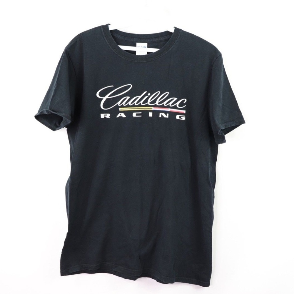 Cadillac Racing Spell Out Short Sleeve Shirt Black